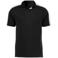 thumbnail image 3 of Augusta Sportswear B09634507 Mens Two-Tone Vital Polo T-Shirt, Black & White - 2XL, 3 of 5