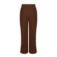 thumbnail image 6 of Byworldtasic Women's Wide Leg Linen Pants Casual Breathable Loose Trousers Elastic Waist Palazzo Pants with Pockets, 6 of 9