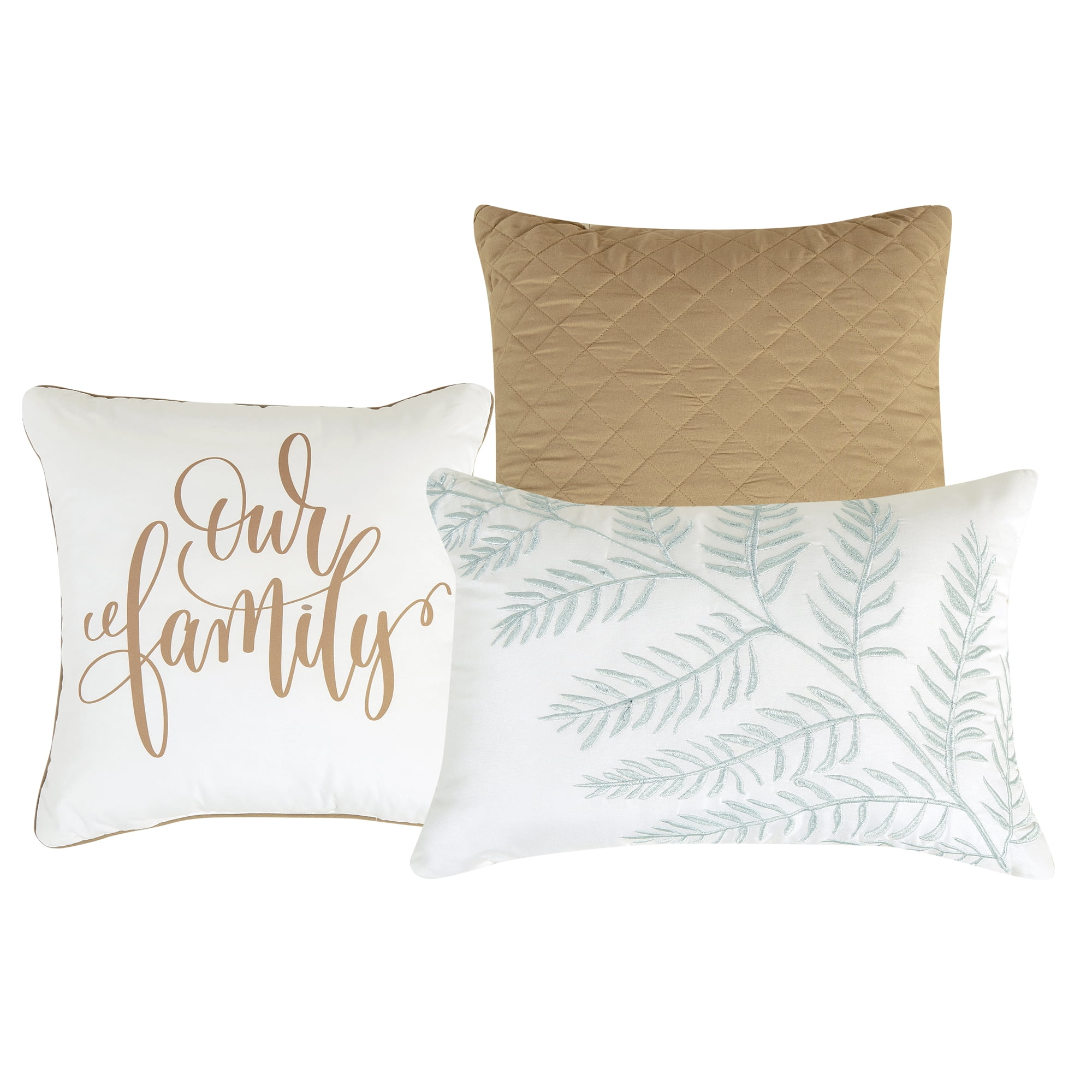 EvJK 6-Piece Comforter Set – Print Motif Soft & Cozy Comforter with Matching Shams and Decorative Cushions, King