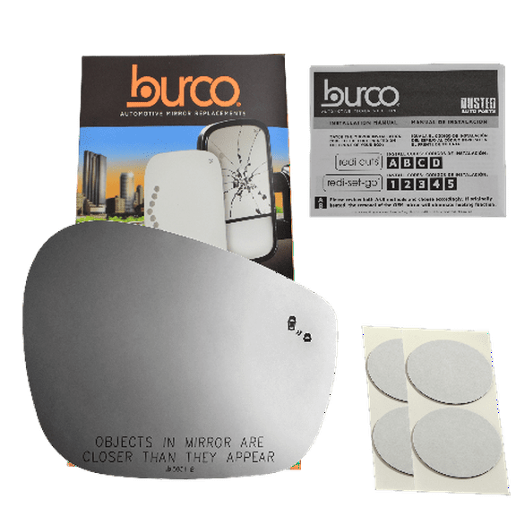 Burco 5851B Passenger Side Replacement Mirror Glass with Blind Spot Detection Compatible with 2021-2023 Mustang Mach-E