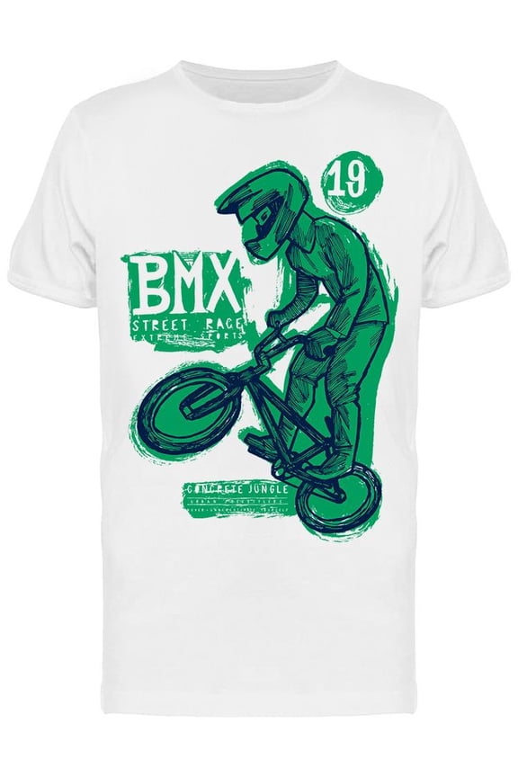 Bmx Street Race, W/Rider T-Shirt Men -Image by Shutterstock, Male Medium