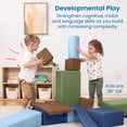 thumbnail image 4 of ECR4Kids SoftZone Builder Stacking Blocks and Shapes, Beginner Playset, Earthtone, 16-Piece, 4 of 8