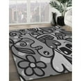 thumbnail image 3 of Ahgly Company Machine Washable Indoor Rectangle Transitional Gunmetal Gray Area Rugs, 6' x 9', 3 of 7