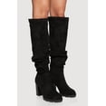 thumbnail image 2 of Women's Knee High Round Toe Block Heel Slouch Boots, 2 of 3