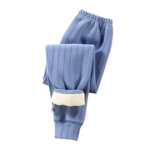 XBASW Kids Toddler Thermal Underwear Fall Winter Fleece Bottoms Pants School Students Thick Long Johns Warm Trousers for Boys Girls 3-8Y