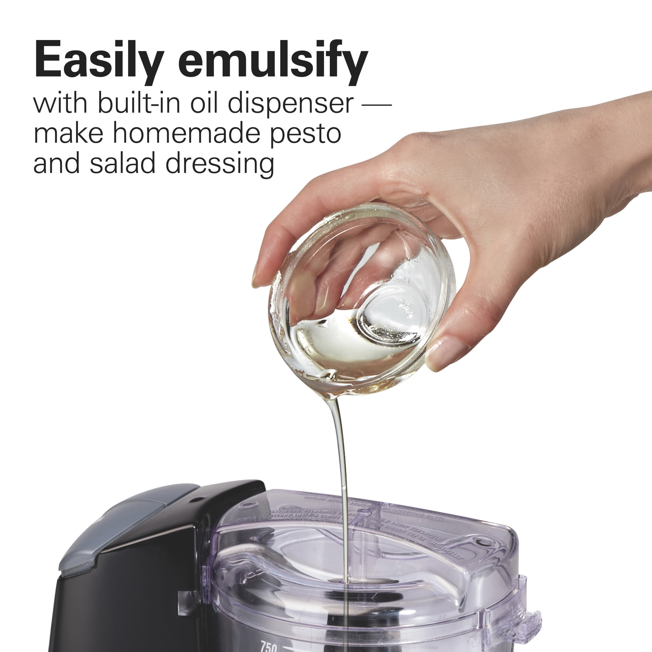 Hamilton Beach Fresh Chop, Food Chopper and Mini Food Processor, 3-Cup, Black