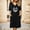 Black, variant on WILLBEST Black Dress Purse Women's Dress Casual Loose Long Sleeve Hooded Print Maxi Dress for Spring and Autumn