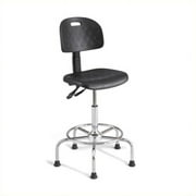 Safco Soft Tough Deluxe Industrial Drafting Chair in Dark Gray