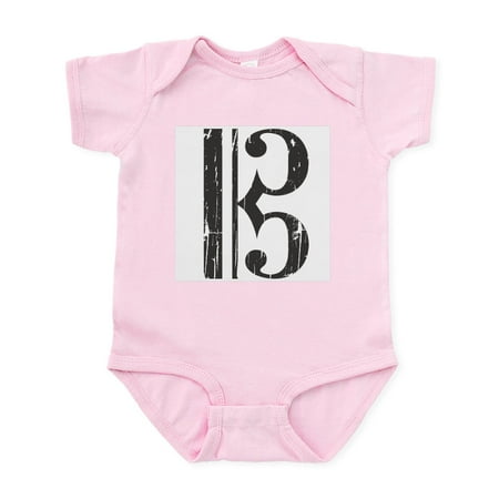 

CafePress - Distressed Alto Clef C Clef Body Suit - Baby Light Bodysuit Size Newborn - 24 Months
