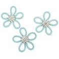 thumbnail image 1 of Sac 3 Pcs Broche à Chaussures Couleurs Mignonnes 6cm Strass Grand Forme de Fleur Broche pour Chaussures Sac Robe de Mariage, 1 of 7