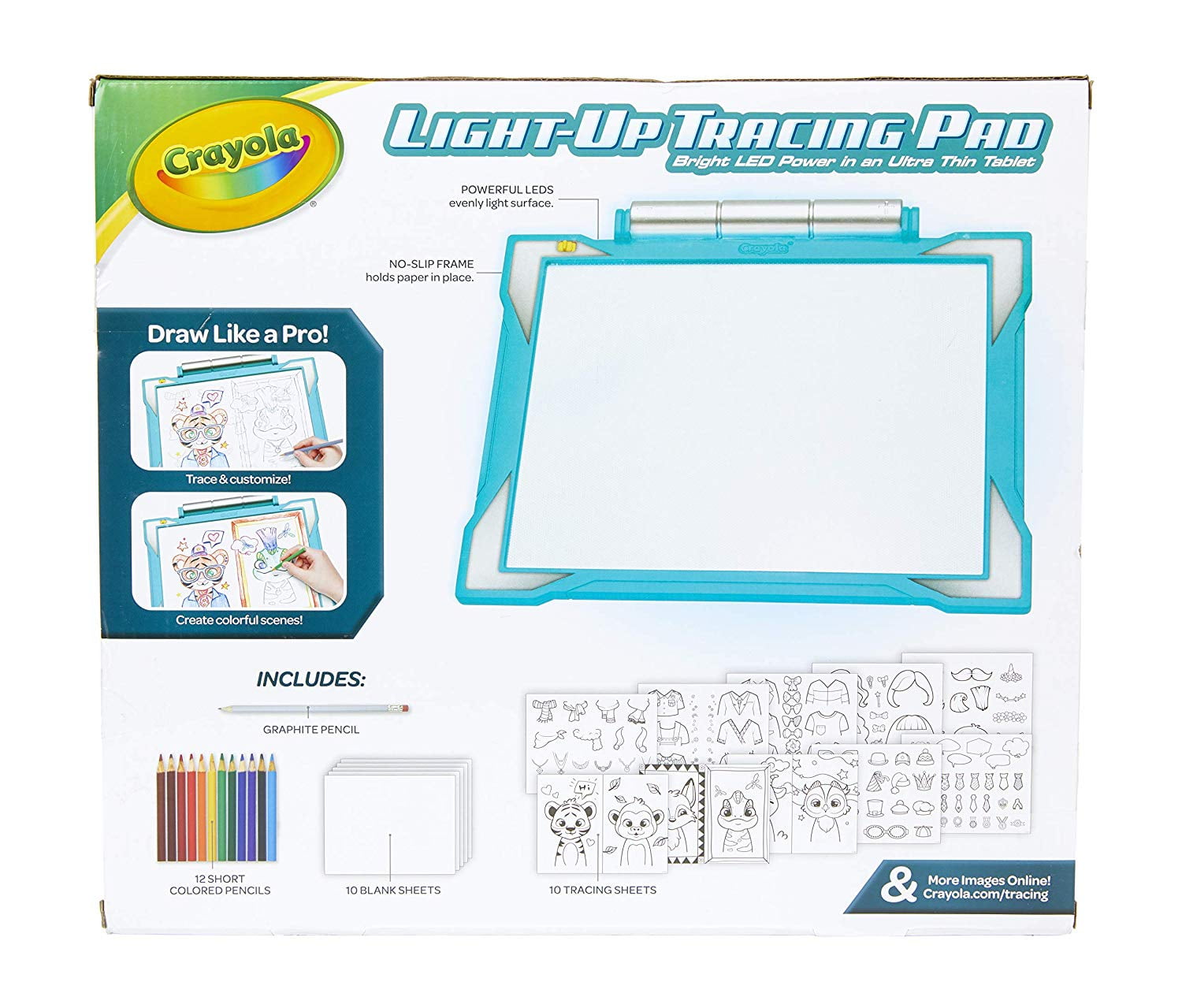 Crayola Light Up Tracing Pad Teal Toys for Kids, Ages 6, 7, 8, 9, 10 