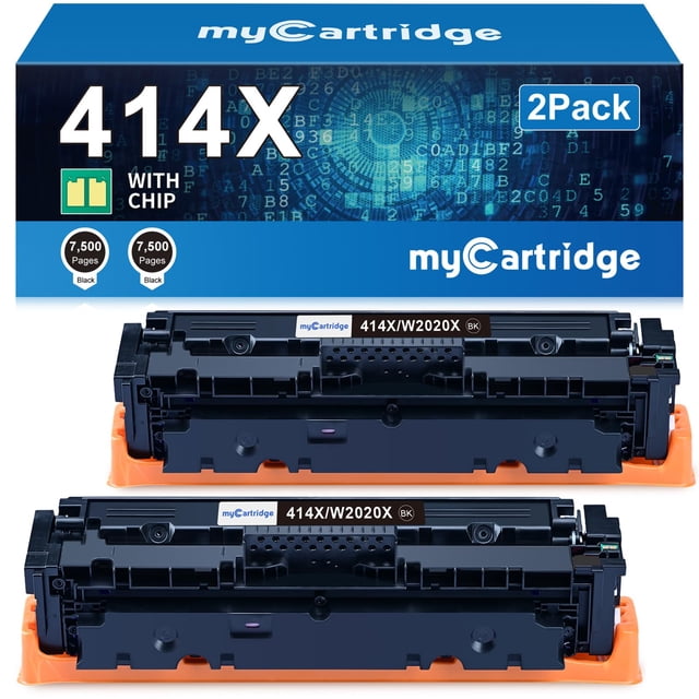 Cartucho de tóner MyCartridge 414X negro, paquete de 2 unidades, alto rendimiento
