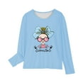 thumbnail image 4 of Birdeem Robe de Fille Fleurie Imprimée Col Rond Chandail pour Filles Chandail à Capuchon pour Enfants Haut Brodé Fleur, 4 of 5