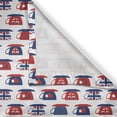 thumbnail image 6 of Ambesonne Tea Party Grommet Curtain, Britain Teacups, 50" x 54", Vermilion Night Blue, 6 of 6