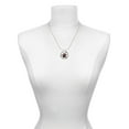 thumbnail image 3 of Delight Jewelry Silvertone Large Maroon Paw Gymnastics Ring Charm Necklace, 18", 3 of 4