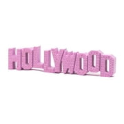 Hollywood Sign Replica - Wood (12 Inch, Pink w/ Rhinestones)