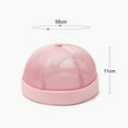 thumbnail image 6 of rygai Women Men Dome Hat Hollow Out Mesh Supper Breathable Brimless Solid Color Decorative Hip Hop Unisex Ponytail Hole Docker Hat Headwear,Yellow, 6 of 8