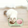 thumbnail image 4 of Bcylexb Slanted Double Pet Bowls for Water and Food – Protects Cervical Spine and Prevents Tipping Cat and Dog Bowls, B, Pink, 4 of 6