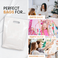 thumbnail image 3 of MMSBAGS Retail Plastic Merchandise Bags, Die Cut Handles, Strong, Tear Resistent, different Sizes and Colors. Perfect for Retail Stores, Birthdays, Parties or Any Events. Packs of 100/200/500/1000, 3 of 5