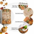 thumbnail image 5 of Thanksgiving Orange Pumpkin Fallen Leaves Shower Curtain for Bathroom, Farm Brown Wood Board Waterproof Shower Curtains Washable Quick Dry with Hooks Bathtub Curtains 36x72 IN, 5 of 6