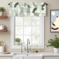 thumbnail image 2 of Abstract Geometric Light Green Stripes Valances for Windows,Rod Pocket Valance for Kitchen Bedroom Bathroom Living Room, Modern Minimal Art Window Valance Curtain Farmhouse Short Curtains 54x18in, 2 of 9