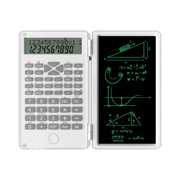 Calculadora electrónica Pisexur para hombres, calculadora científica con pantalla LCD de 12 dígitos y doble línea, calculadora multifuncional para oficina, aprendizaje, escritura a mano en casa, elec