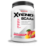 Xtend Original BCAA Powder, Branched Chain Amino Acids, Sugar Free Post Workout Muscle Recovery Drink with Amino Acids, 7g BCAAs for Men & Women, Strawberry Mango, 90 Servings