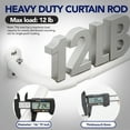 thumbnail image 6 of ZOPZO Curtain Rod Adjustable Window Drapery Rod, White, 30-48 Inch, Heavy Duty Curtain Pole for Living Room Bedroom Easy Install, 6 of 9