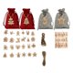 thumbnail image 1 of Billuyoard 24 piezas bolsas de calendario de Navidad DIY dulces aperitivos almacenamiento de regalo decoración del hogar de vacaciones con pegatinas Clips Kits de decoración para fiestas C Billuyoard HA010040-03B, 1 of 6