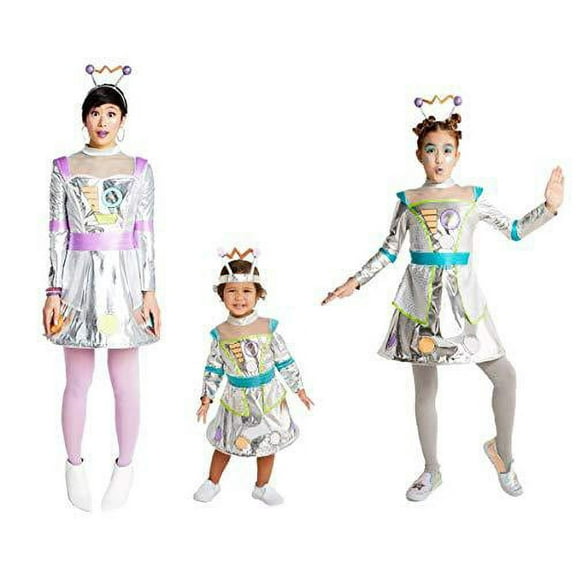 infant toddler little girls womens space robot dress halloween costume (womens large (12-14))