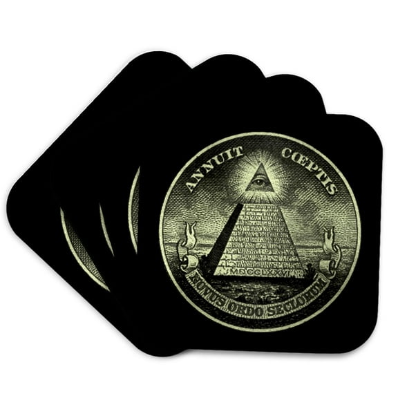 3drose, Illuminati, Set of 4 Coasters - Soft