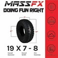 thumbnail image 2 of MASSFX  19x7-8 Tire for Sport Quad All-Terrain (ATV), Utility-Task (UTV), and Side-by-Side (SxS) Vehicles - 4-Ply with 1/4" Tread Depth 19x7x8, 2 of 9