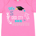 thumbnail image 4 of Inktastic My Sister Graduated with Cap and Arrows Girls Baby Bodysuit, 4 of 5
