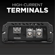 NVX NDA15001 Monoblock Car Amplifier 3000W Peak N-Series Class-D 1-Ohm Stable with Remote Bass Knob