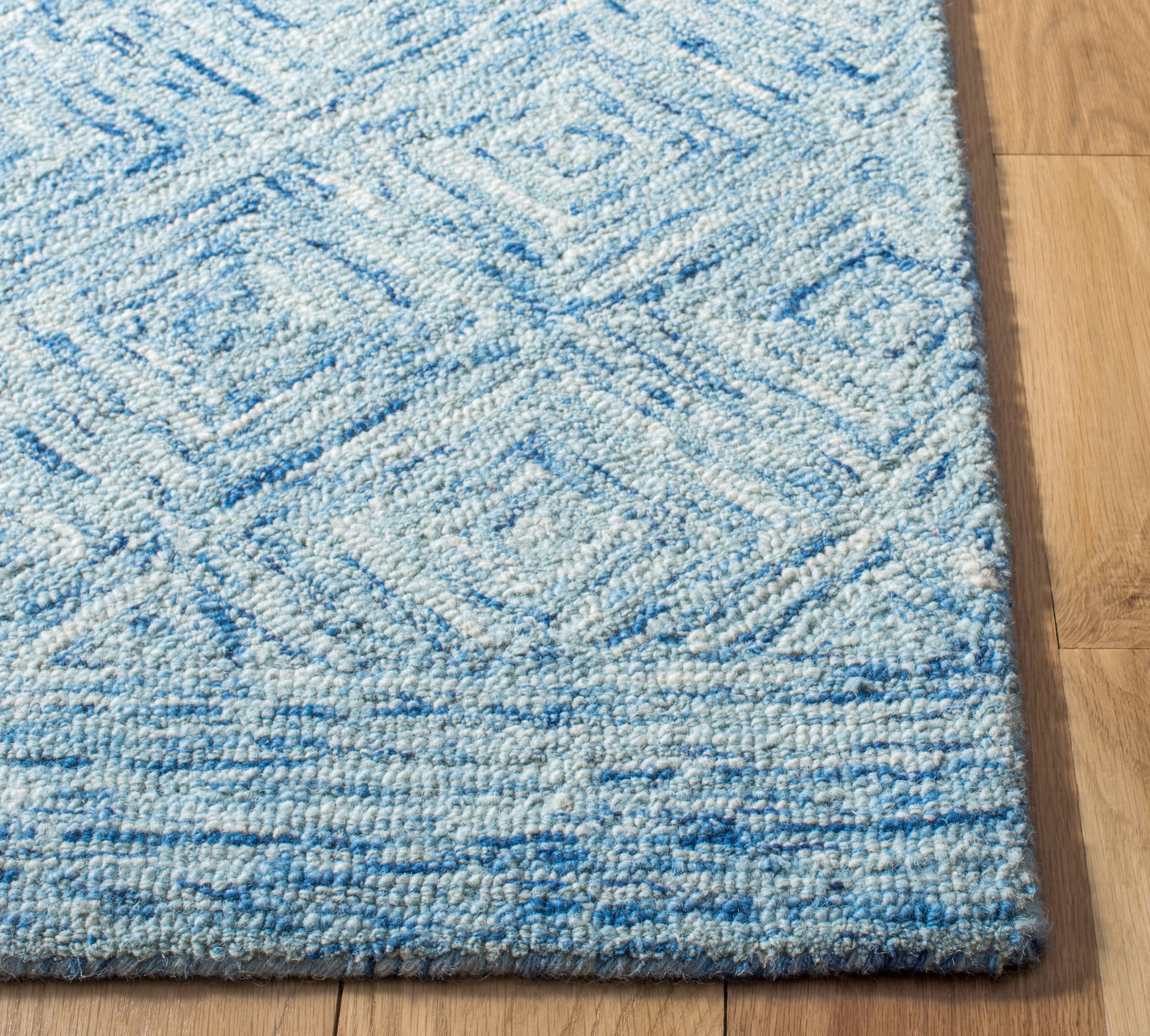 Safavieh Ikat Emerson Geometric Wool Area Rug, Blue, 6' x 9'