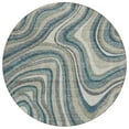 thumbnail image 2 of Addison Rugs Chantille Indoor/Outdoor Transitional Swirls Teal Washable Round Rug, 8' x 8', 2 of 6