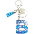 thumbnail image 2 of ORUYROP Initials Letter Keychain Blue Tassel Butterfly Pendant for Women Girls Wallet Backpack Purses, 2 of 3