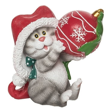 Transpac 5 Inch Multicolored Christmas Pet Cuties Figurine Decorative Resin Holiday Decor