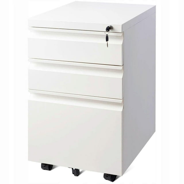 TygerClaw 3-Drawer Wheeled Mobile File Cabinet with Lock
