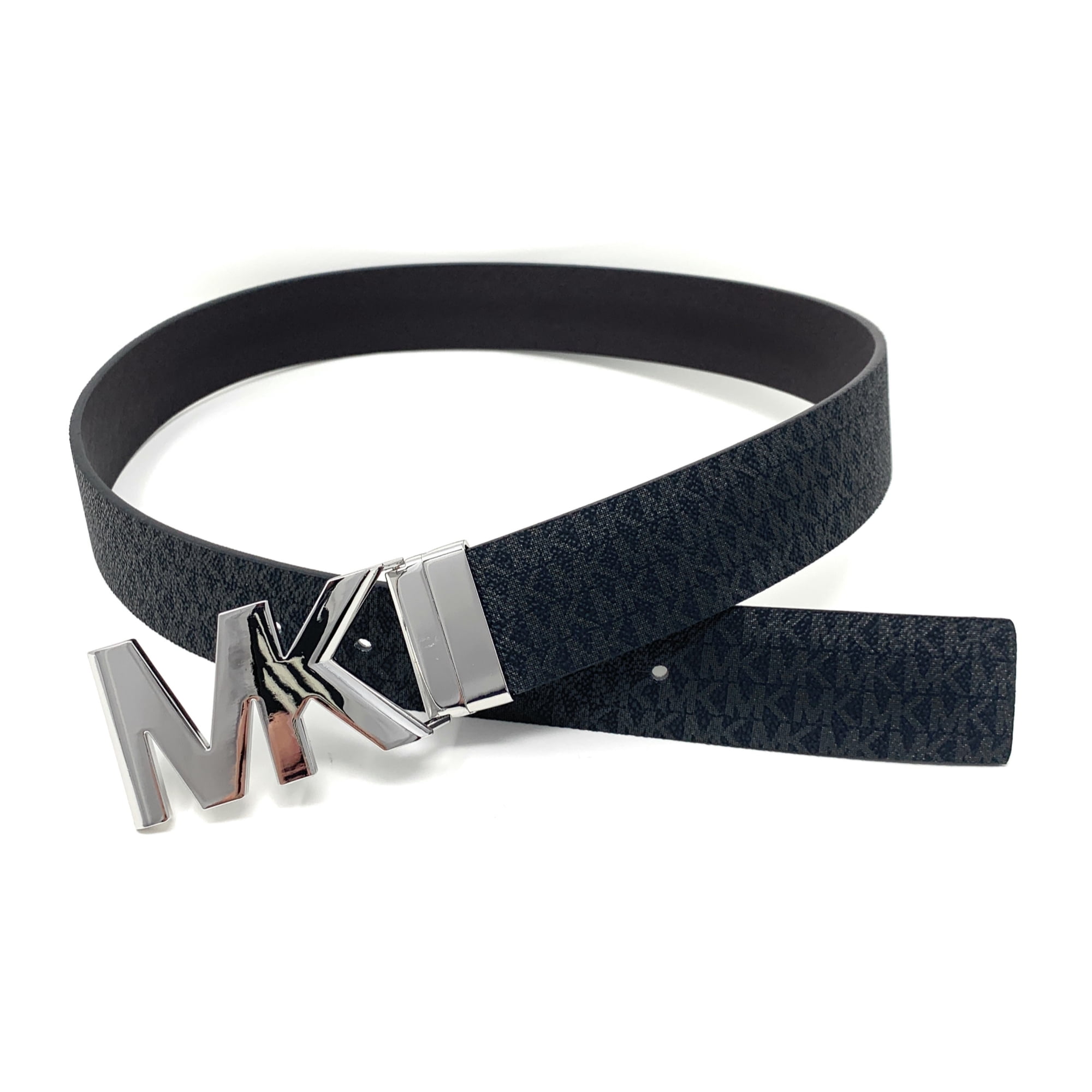 Reversible Belt Pavé MK Logo and black faux leather - Size: Small/Medium… Michael Kors Men main image 4