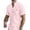 Pink, variant on Yifymode Men's Mandarin Collar Linen Henley Shirt, Short Sleeve Chest Pocket Comfort Casual Top Black L