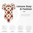 thumbnail image 6 of Easygdp Fruit Apples Women'S Waist-Cinching Short-Sleeved Onesie, Olastic Onesiet,Snaps At Bottom,Easy To Put On And Take Off - Large, 6 of 9