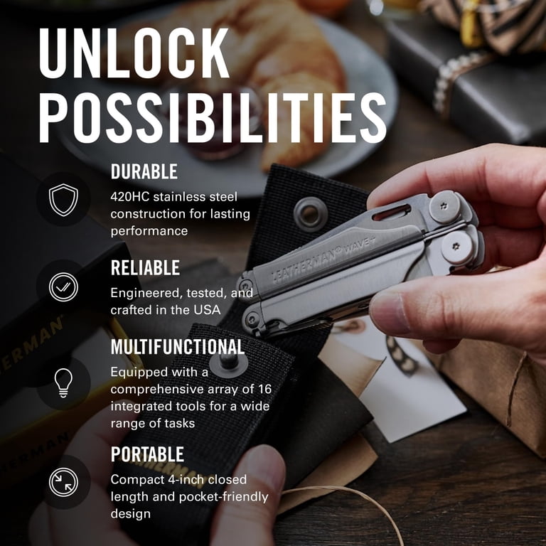 Leatherman Wave Plus Multi-Tool 18 Tools Stainless Steel Pliers