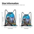 thumbnail image 2 of Saiise Sea Turtle Swims Pattern Sports Drawstring Backpack - String Swim Gym Bag with Wet Proof Pocket for Women&Men-Medium, 2 of 6