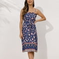 thumbnail image 3 of FcBaudy Robes pour Femmes, Robes d'Été pour Femmes Mode d'Été Tube Top Bretelles Imprimé Ceinture Robe Femmes, 3 of 6