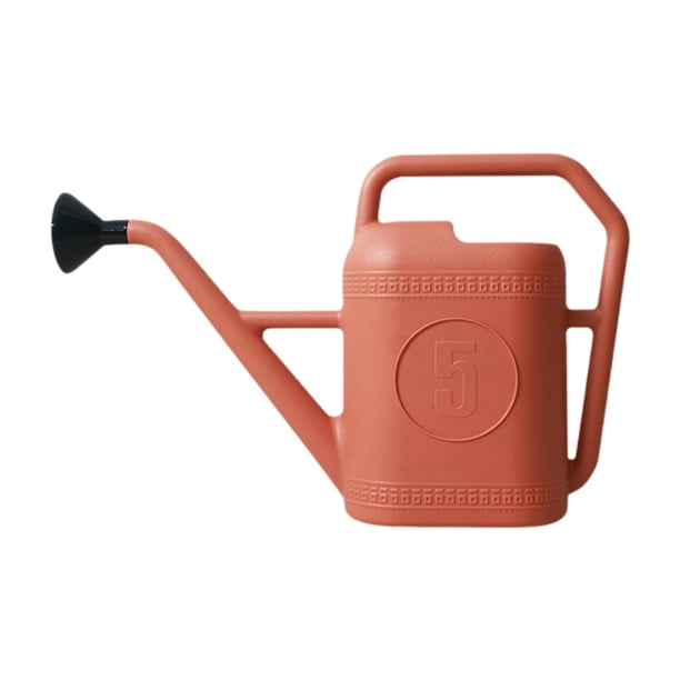 Regadera para patio con mango ergonómico, para plantas de patio, maceta, bonsái, botella rociadora 5 litros