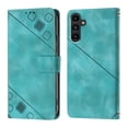 thumbnail image 2 of Compatible avec Samsung Galaxy A04S Étui en Cuir PU Classique Embossé avec Porte-Cartes Étui Antichoc, 2 of 5