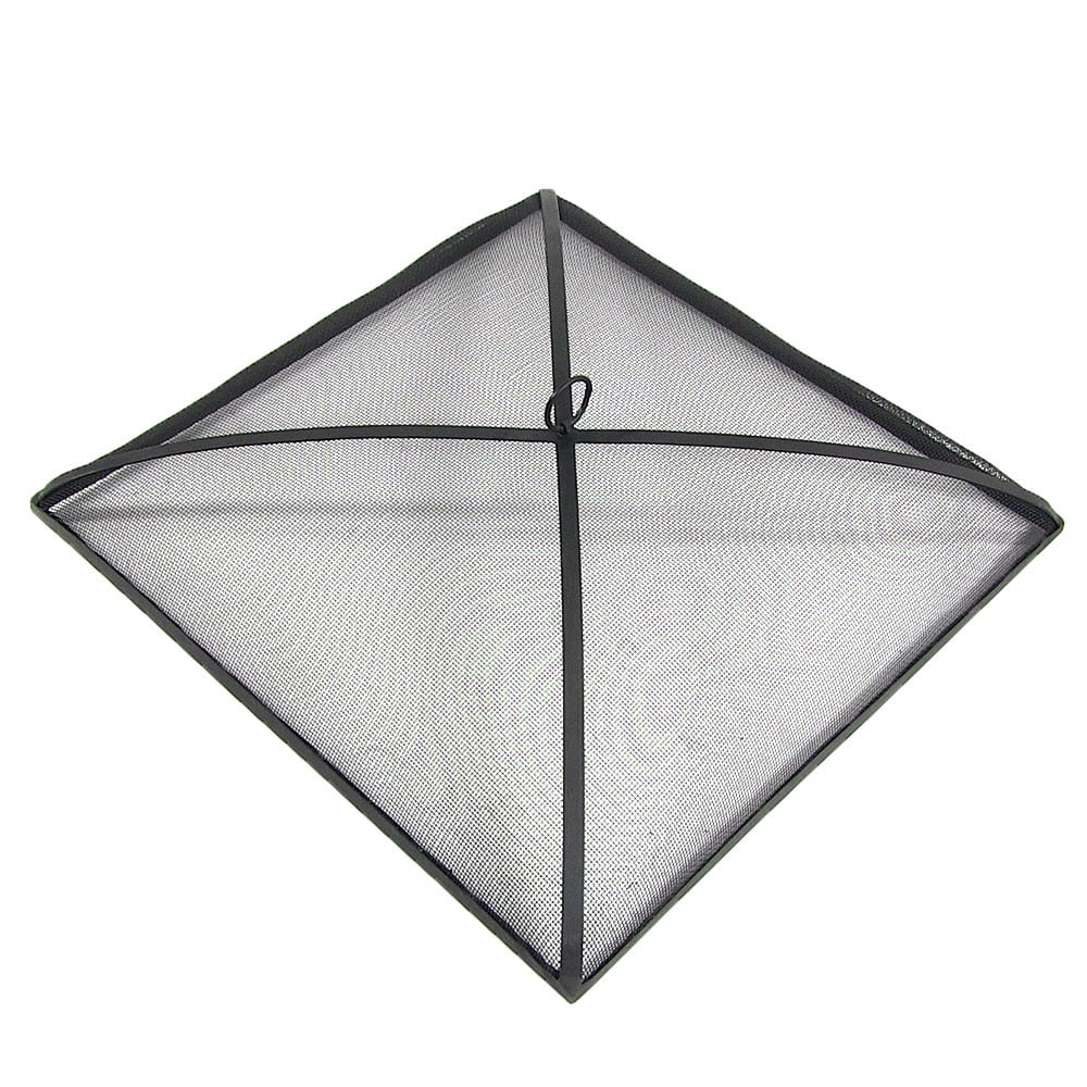 Sunnydaze Fire Pit Spark Screen Cover Outdoor Heavy Duty Square