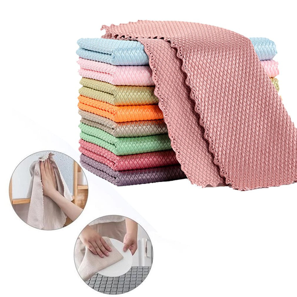 Details about   10Pcs/Set Highly efficient Scouring Pad Dish Cloth Cleaning Brush Kitchen RagsA7 