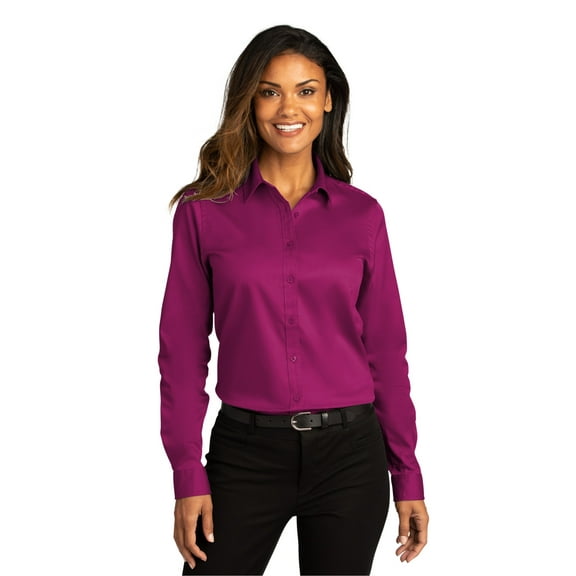 Port Authority Long Sleeve Collared Solid Button-Up Shirt (Women's) 1 Pack